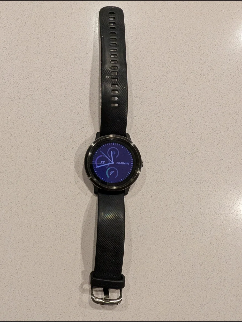 Garmin vivoactive 3 Black and Silver Smartwatch with Digital Display